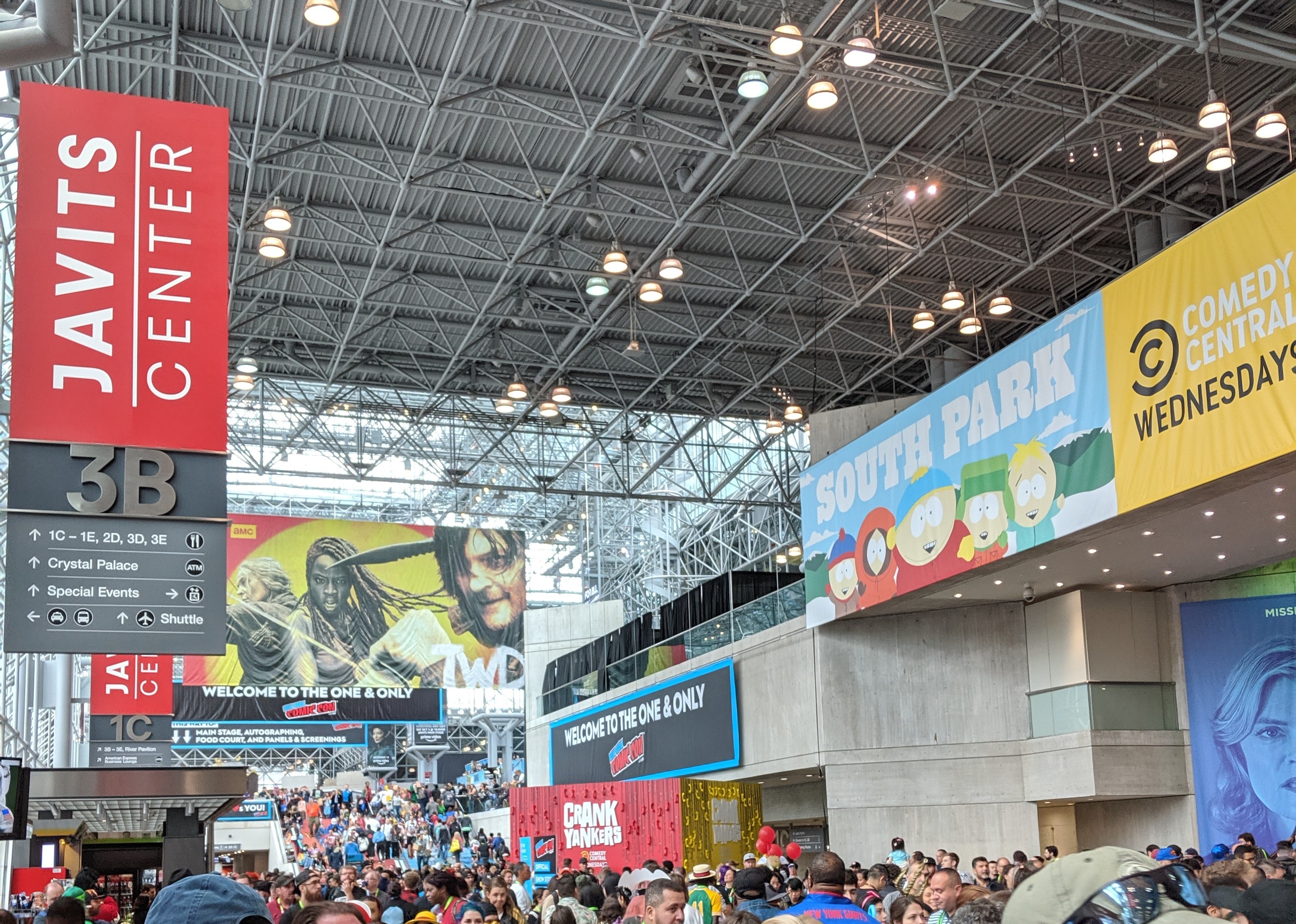 The Javitz center during New York Comic Con